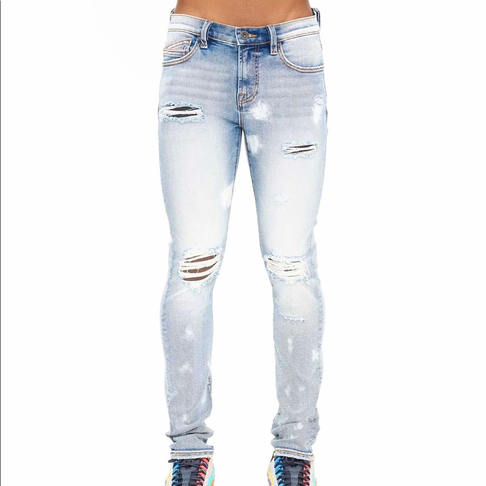 Cult Of Individuality Super Skinny Jeans Stretch in Bleach